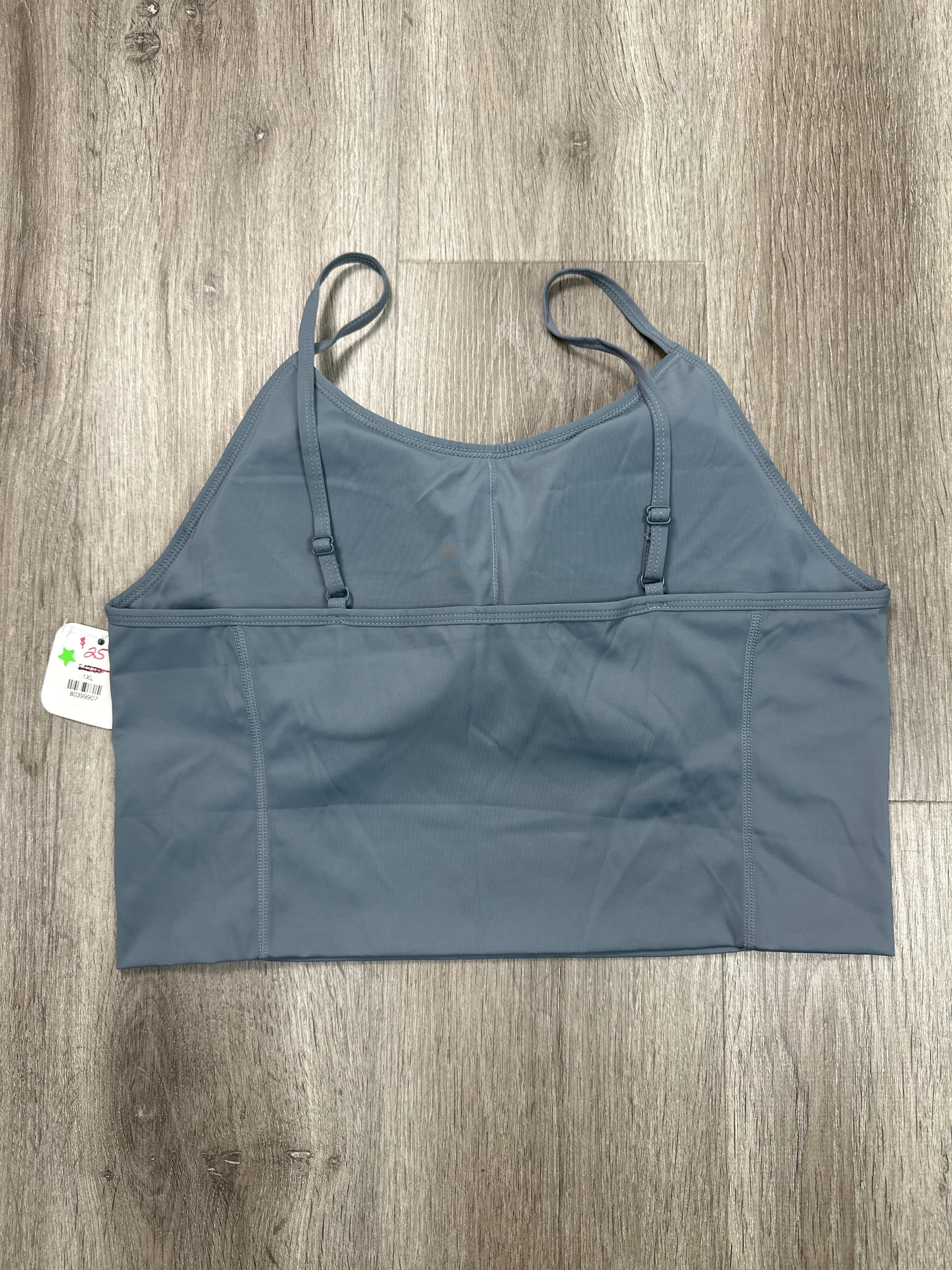 Athletic Bra By Mono B In Grey, Size: 1x