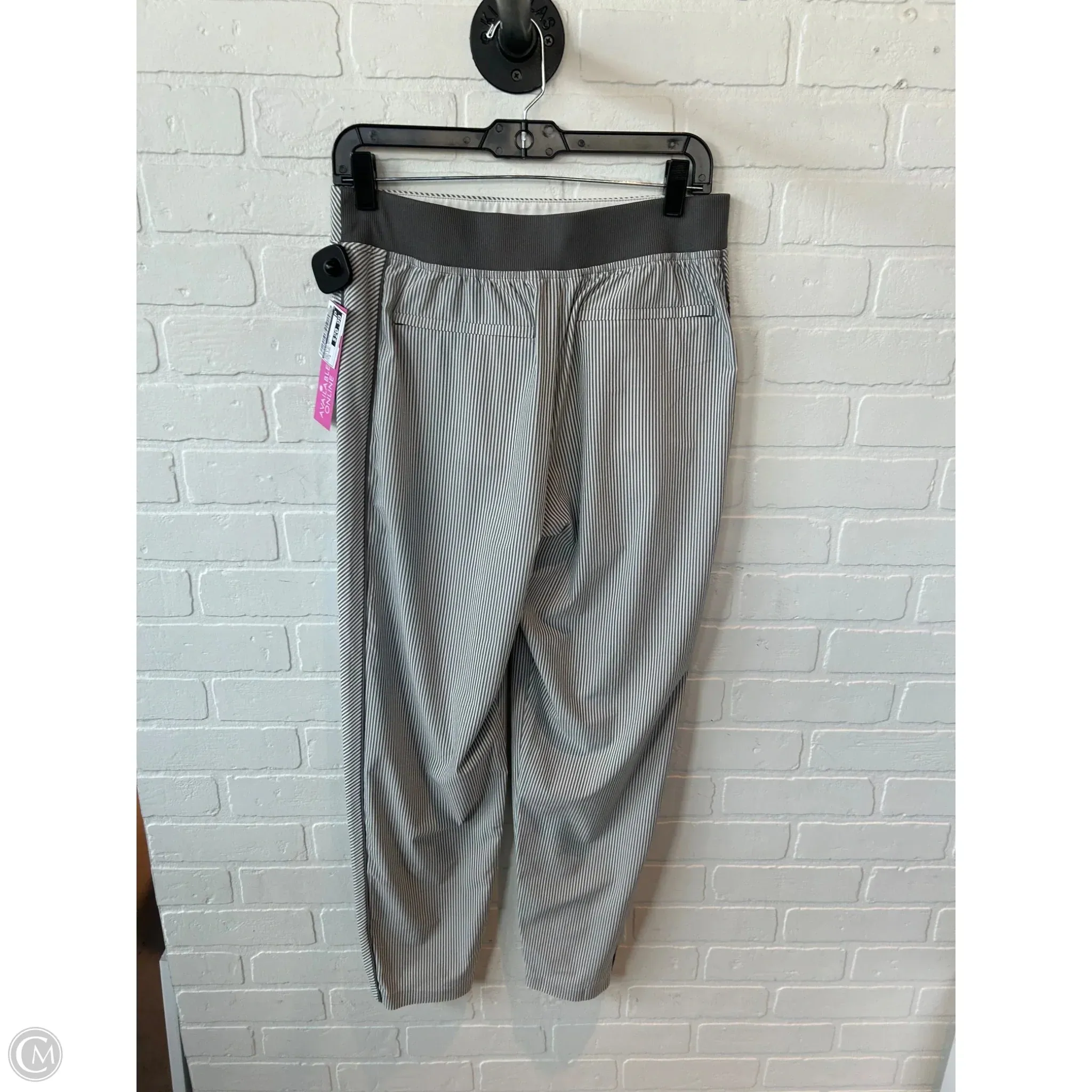 Athletic Pants By Athleta In Grey & White, Size: 8