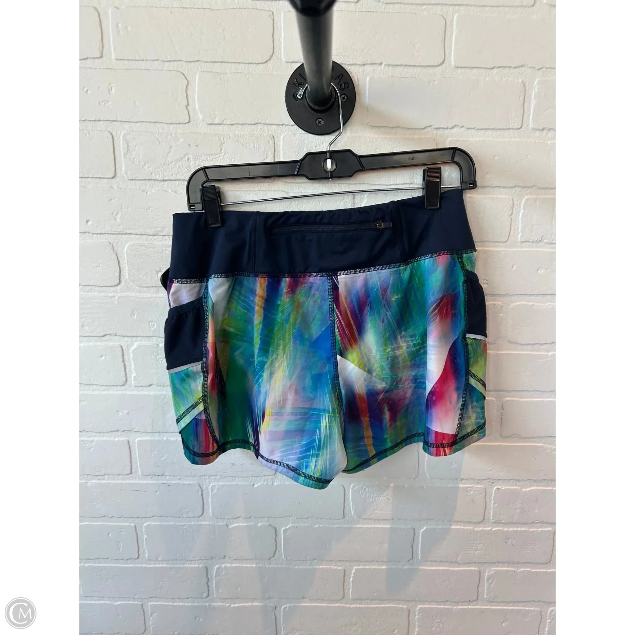 Athletic Shorts By Athleta In Blue & Green, Size: 4