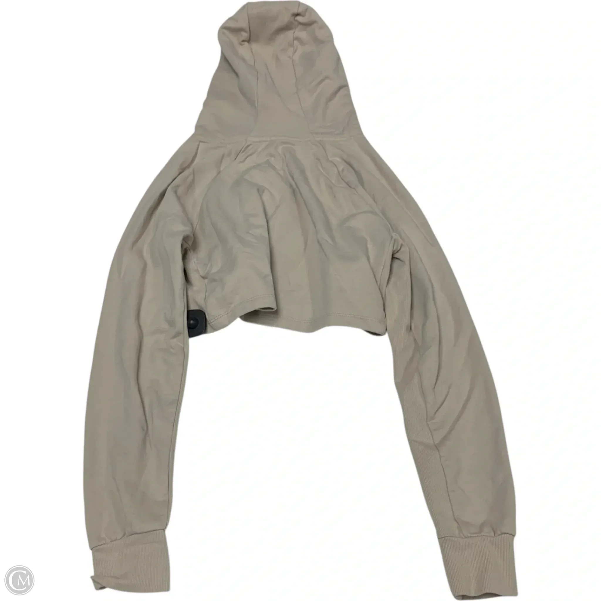 Athletic Sweatshirt Hoodie By Gym Shark In Tan, Size: S