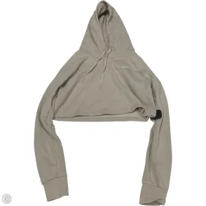 Athletic Sweatshirt Hoodie By Gym Shark In Tan, Size: S
