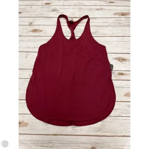 Athletic Tank Top By Lululemon In Maroon, Size: 6