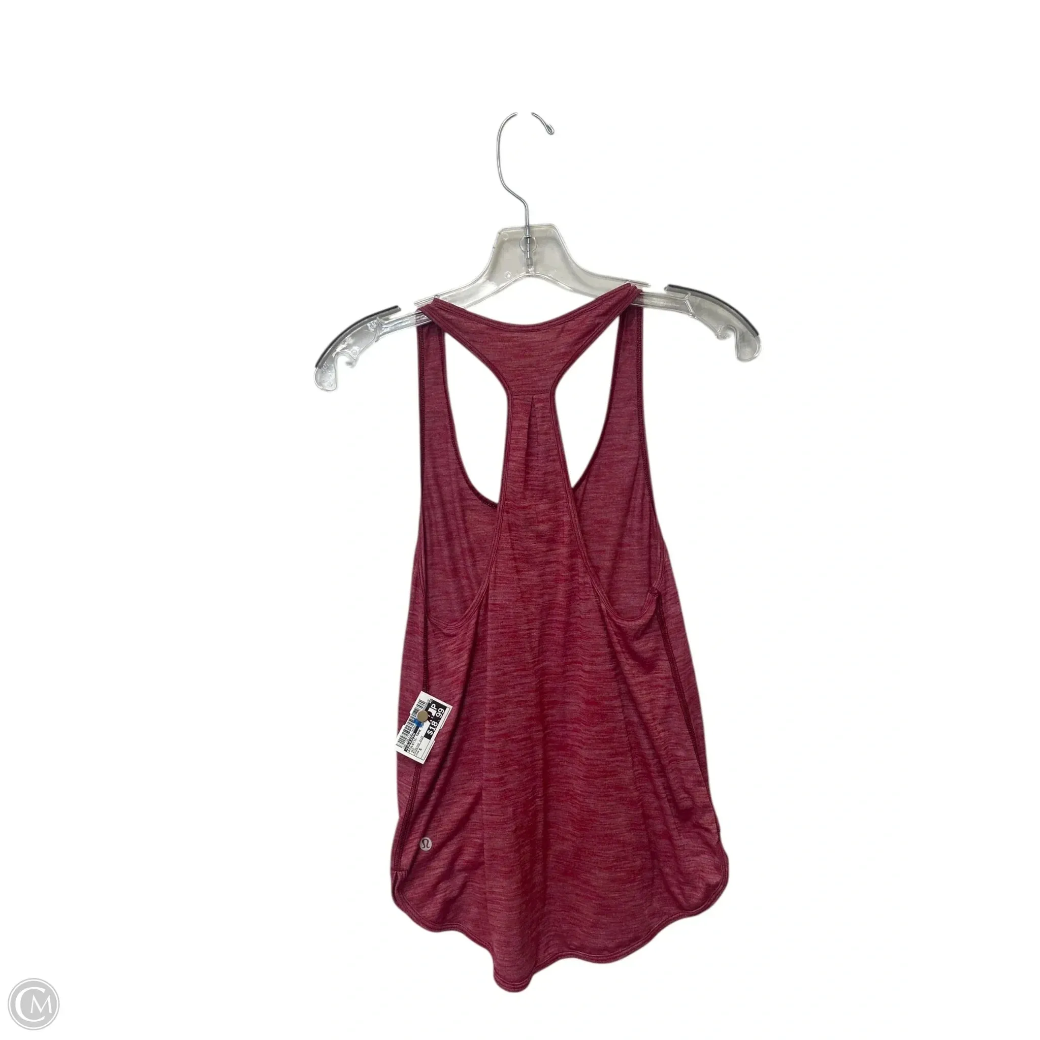 Athletic Tank Top By Lululemon In Red, Size: S