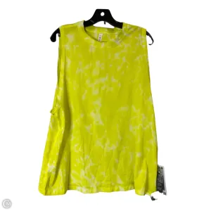 Athletic Tank Top By Lululemon In Yellow, Size: 12