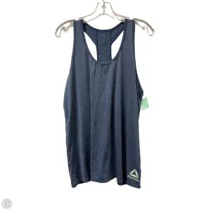 Athletic Tank Top By Reebok In Blue, Size: L