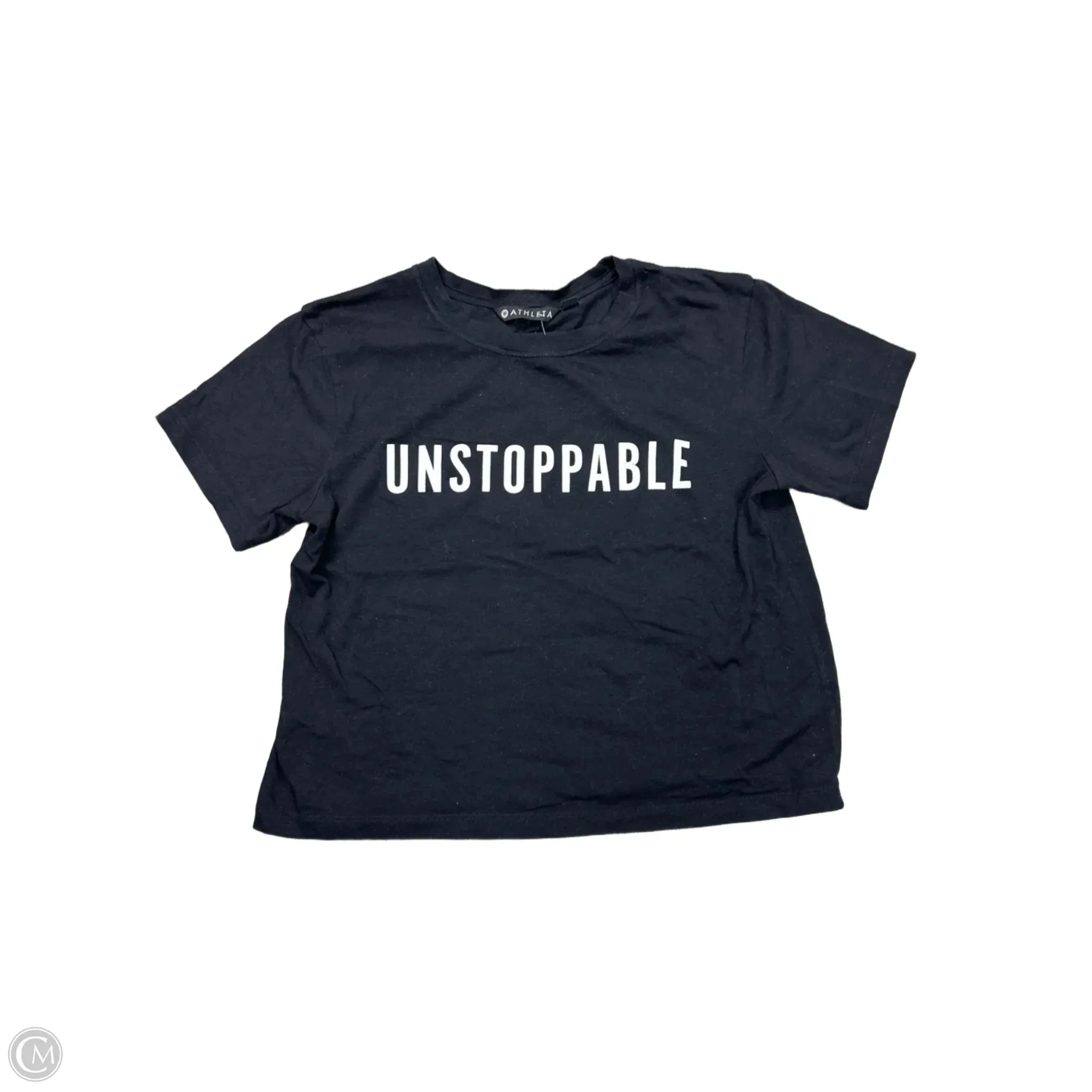 Athletic Top Short Sleeve By Athleta In Black, Size: Xs