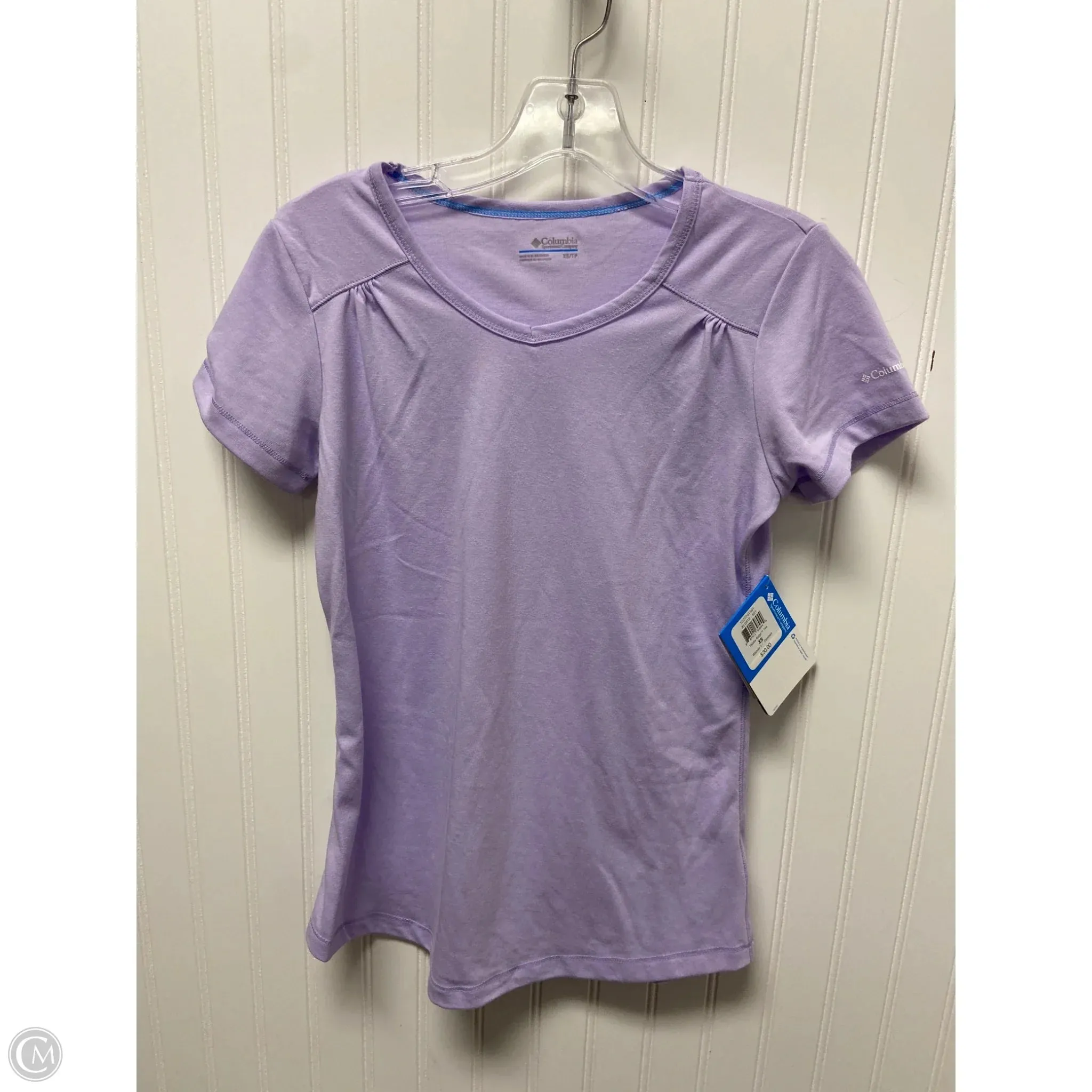 Athletic Top Short Sleeve By Columbia In Purple, Size: Xs