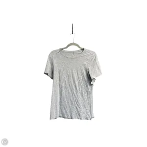 Athletic Top Short Sleeve By Lululemon In Grey, Size: M