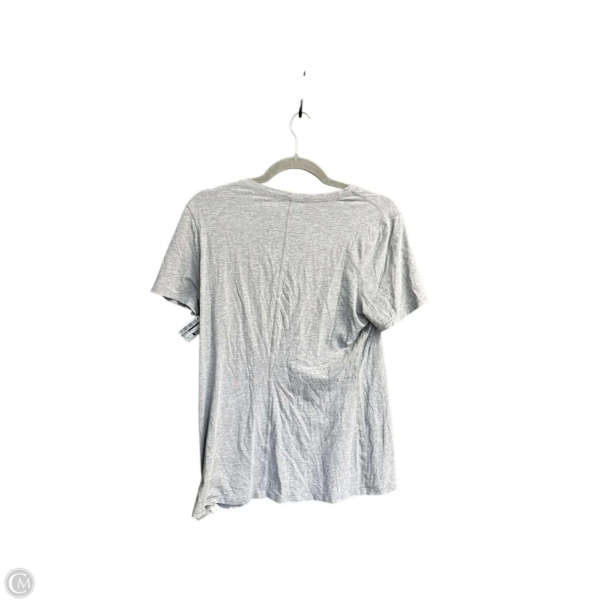 Athletic Top Short Sleeve By Lululemon In Grey, Size: M
