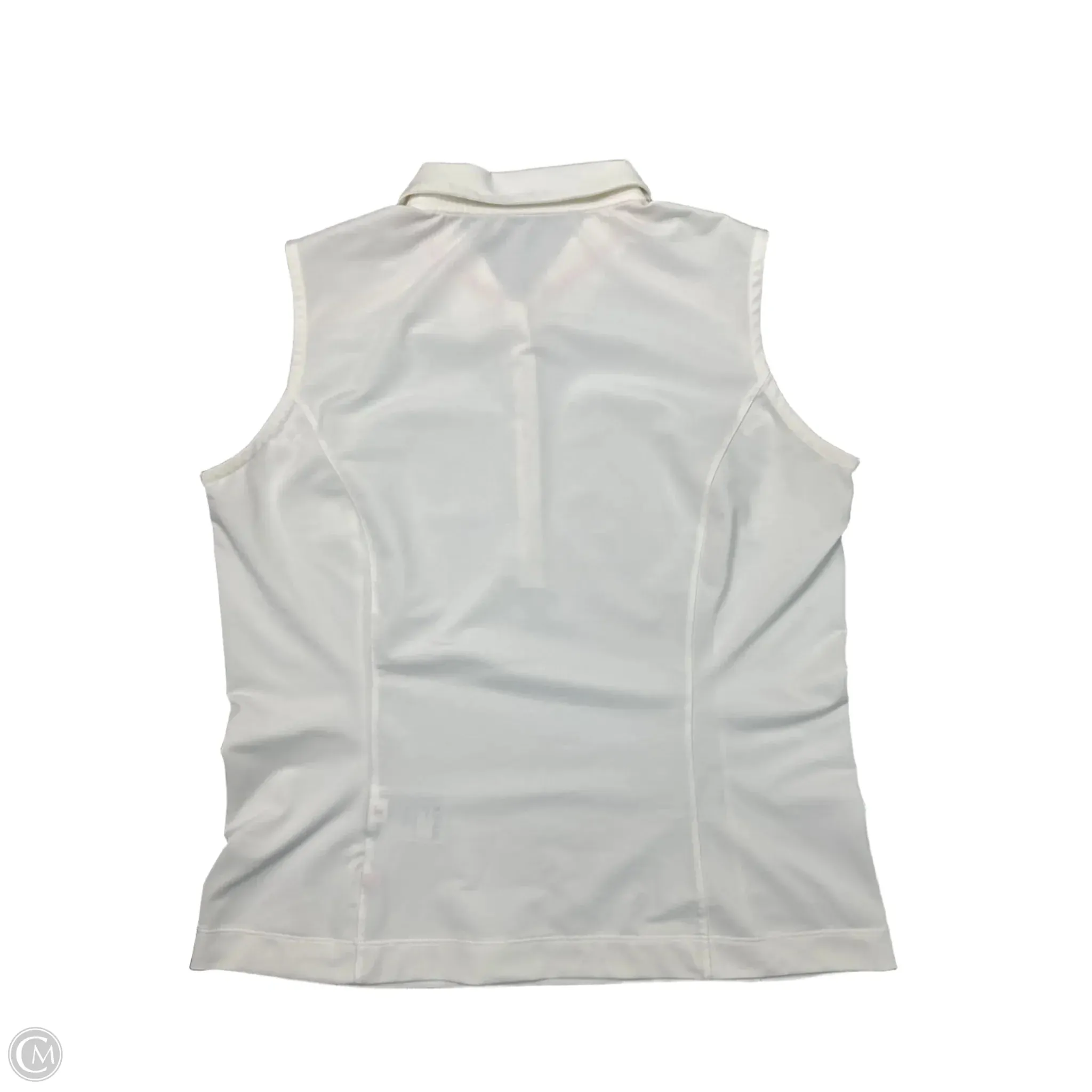 Athletic Top Short Sleeve By Nike In White, Size: L