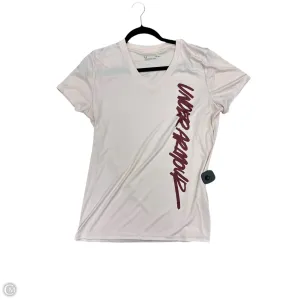 Athletic Top Short Sleeve By Under Armour In Pink, Size: L