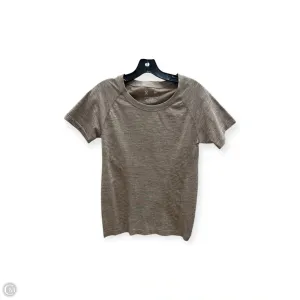 Athletic Top Short Sleeve By Xersion In Brown, Size: M