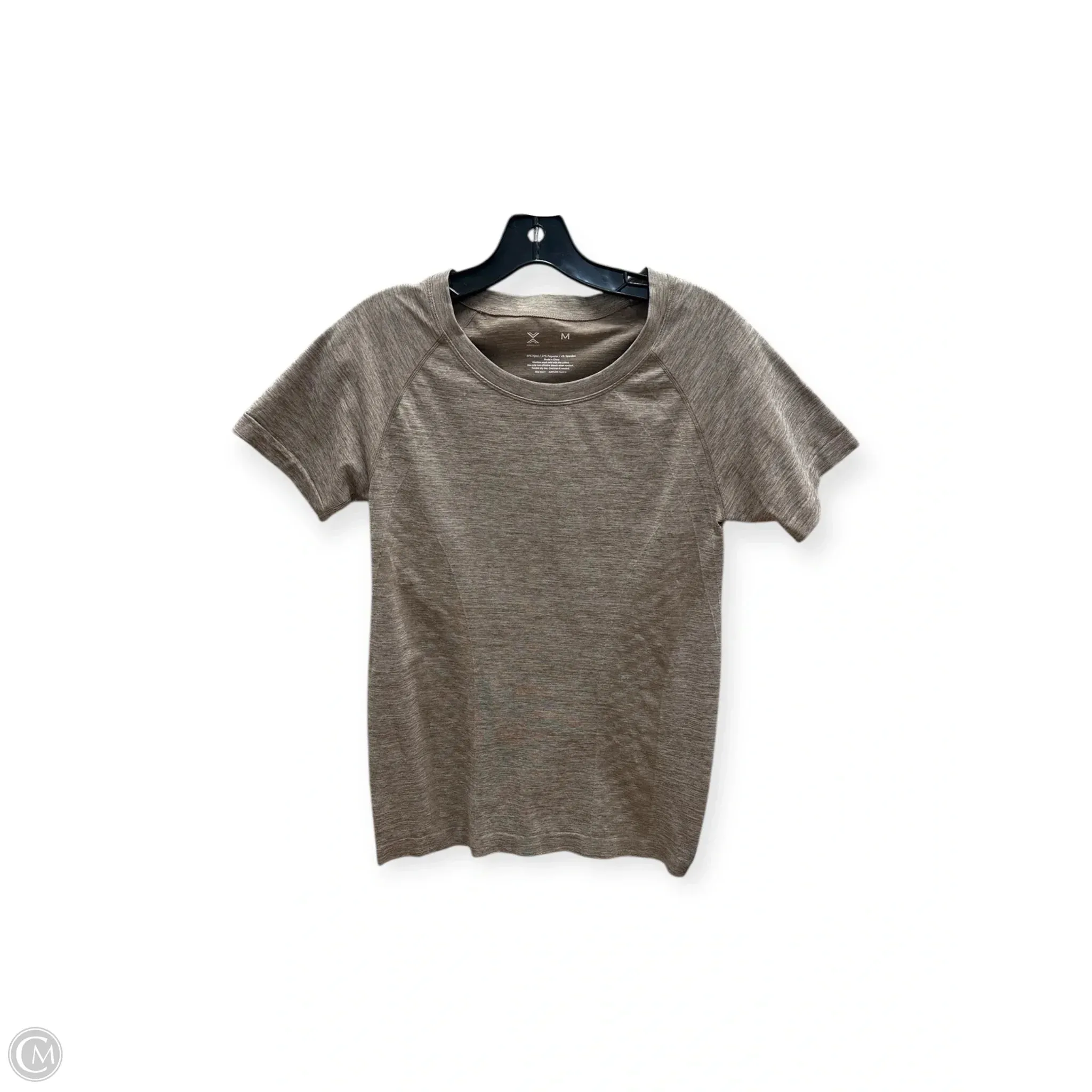 Athletic Top Short Sleeve By Xersion In Brown, Size: M