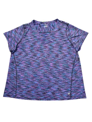 Athletic Top Ss By Tek Gear In Blue & Purple, Size:3X