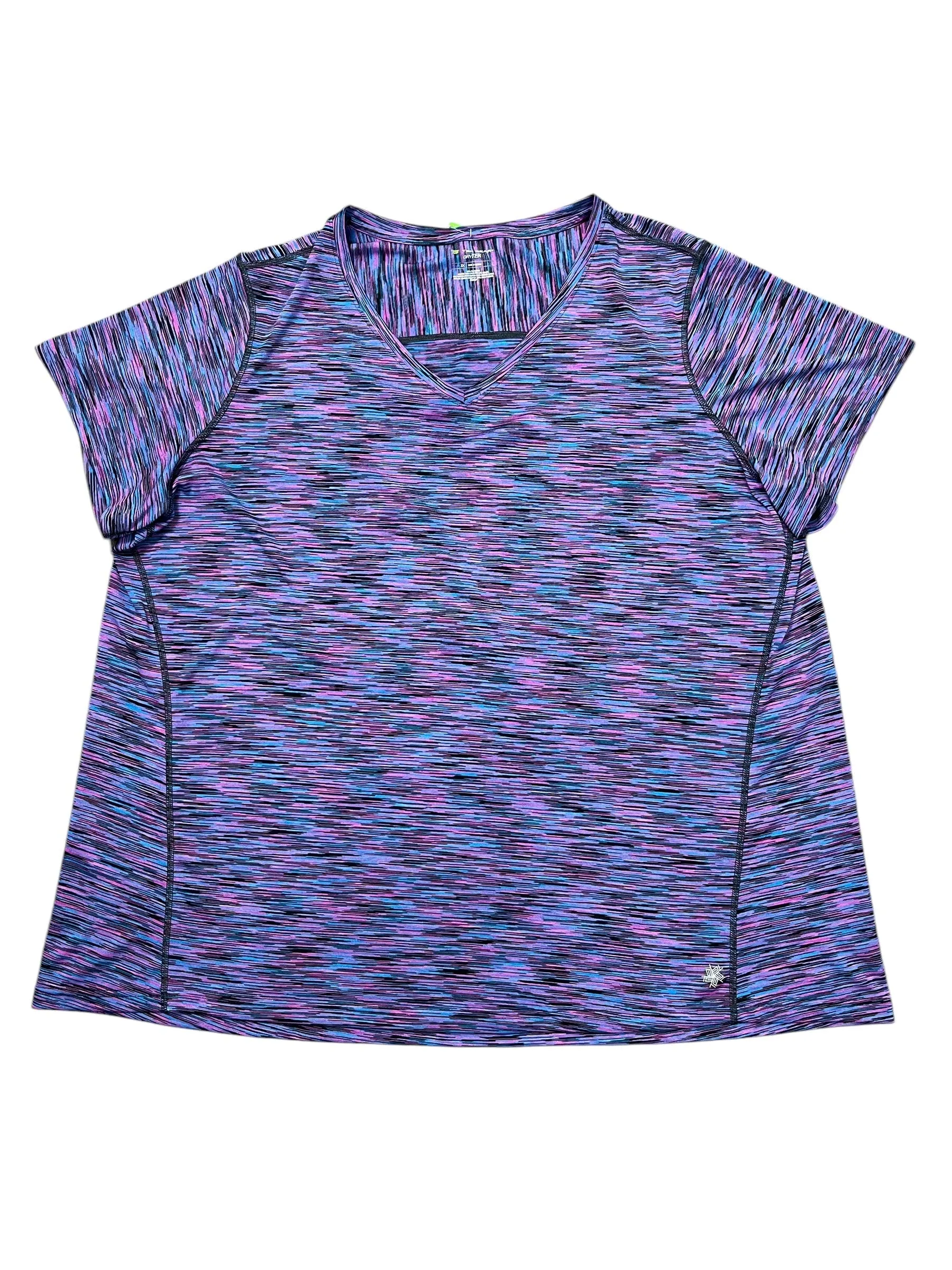 Athletic Top Ss By Tek Gear In Blue & Purple, Size:3X