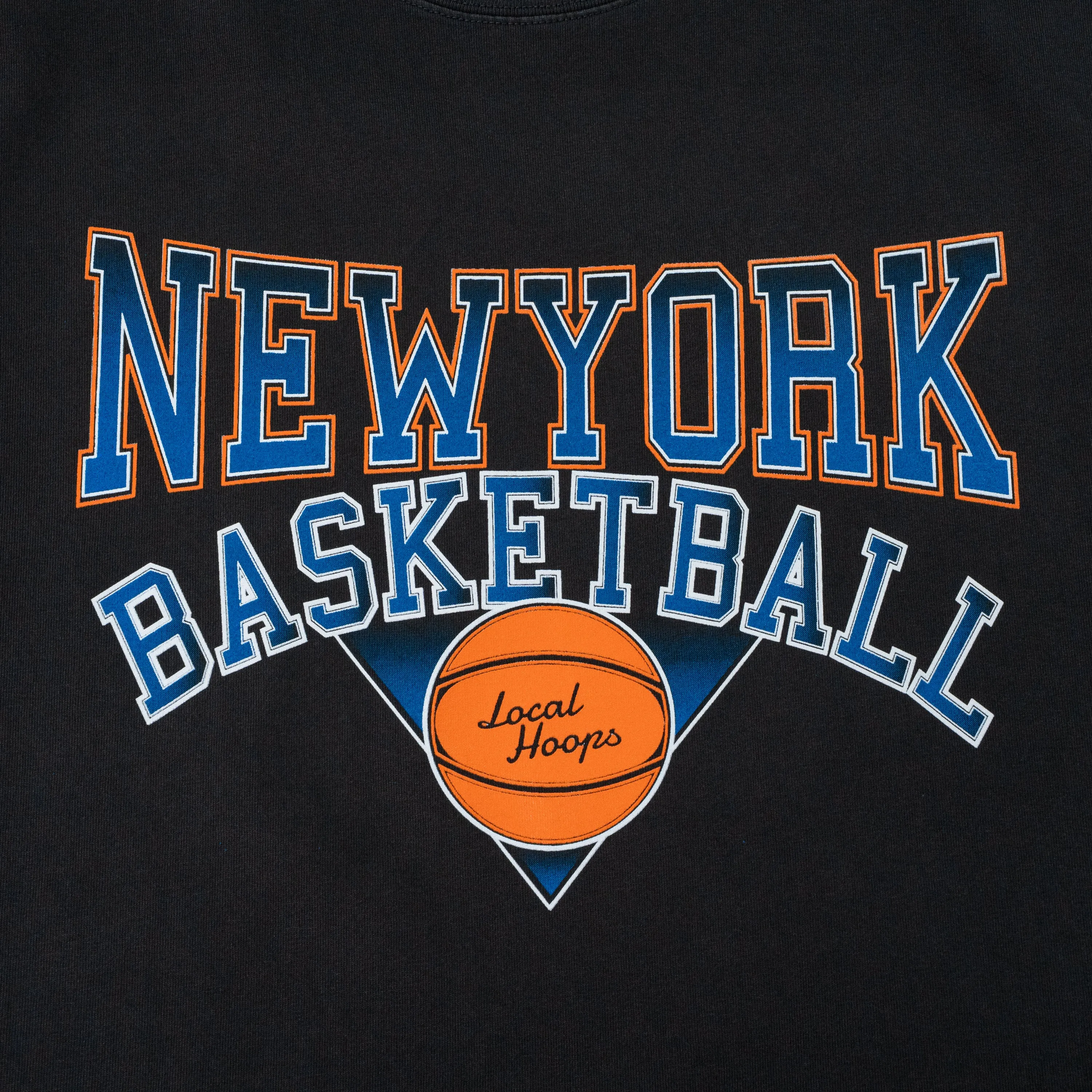Black Heavy New York Basketball Tee LOCAL HOOPS