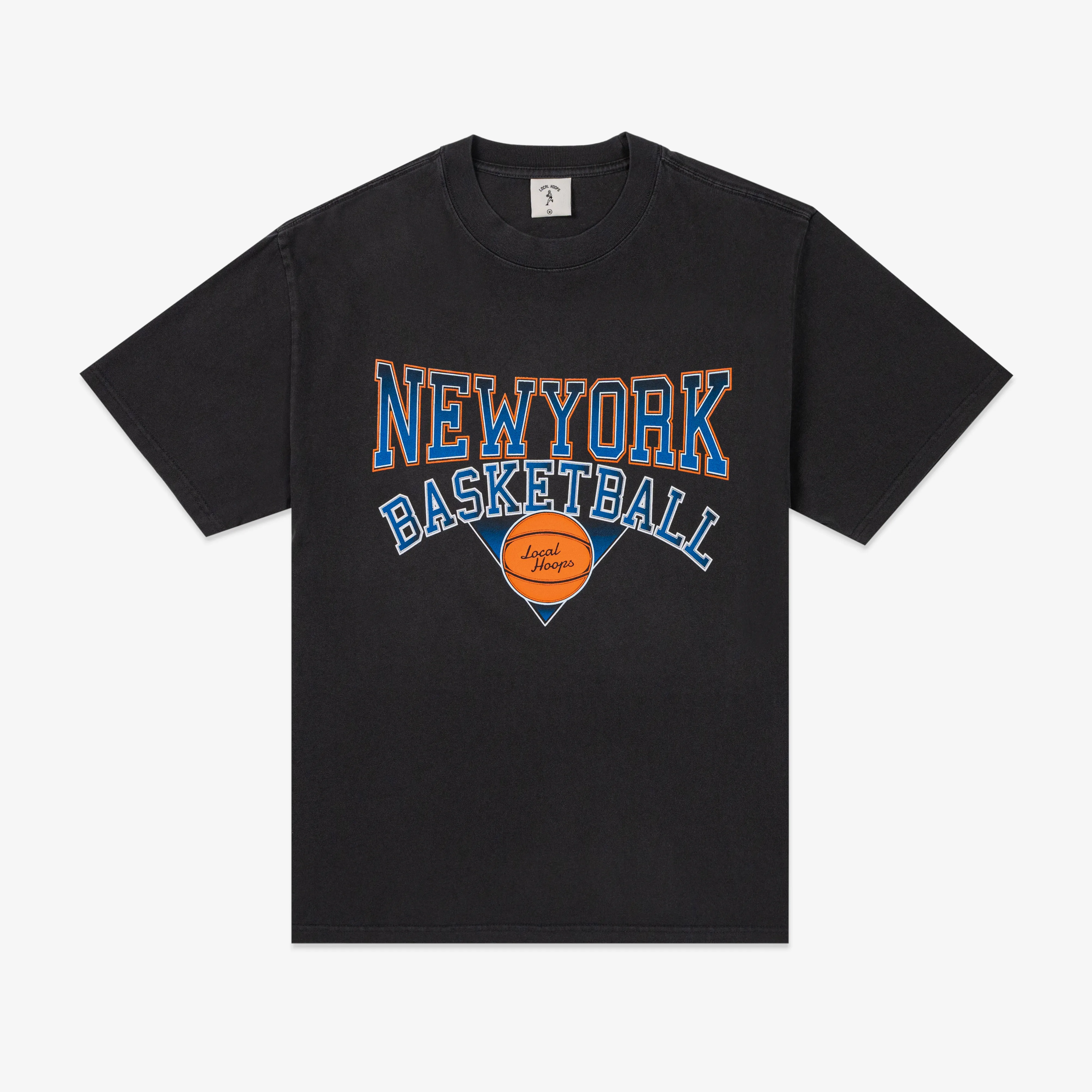 Black Heavy New York Basketball Tee LOCAL HOOPS