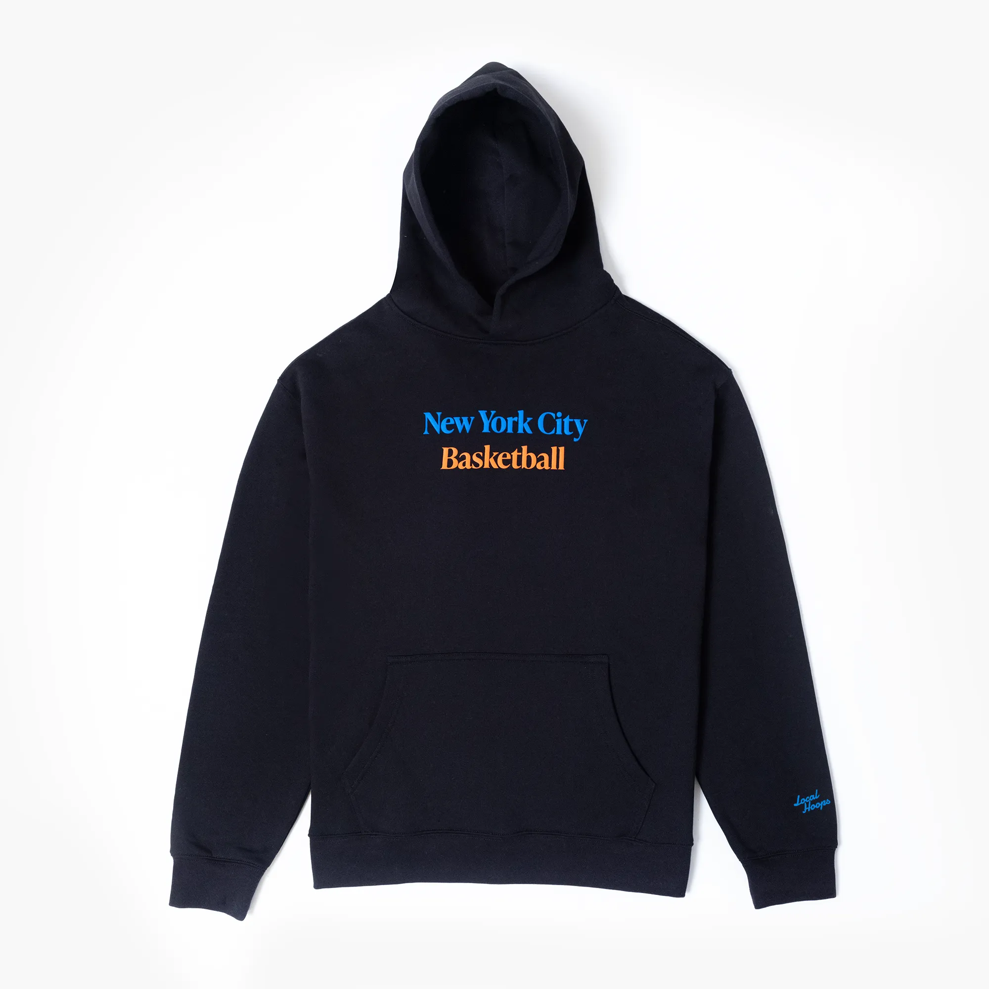 Black New York City Basketball Hoodie LOCAL HOOPS