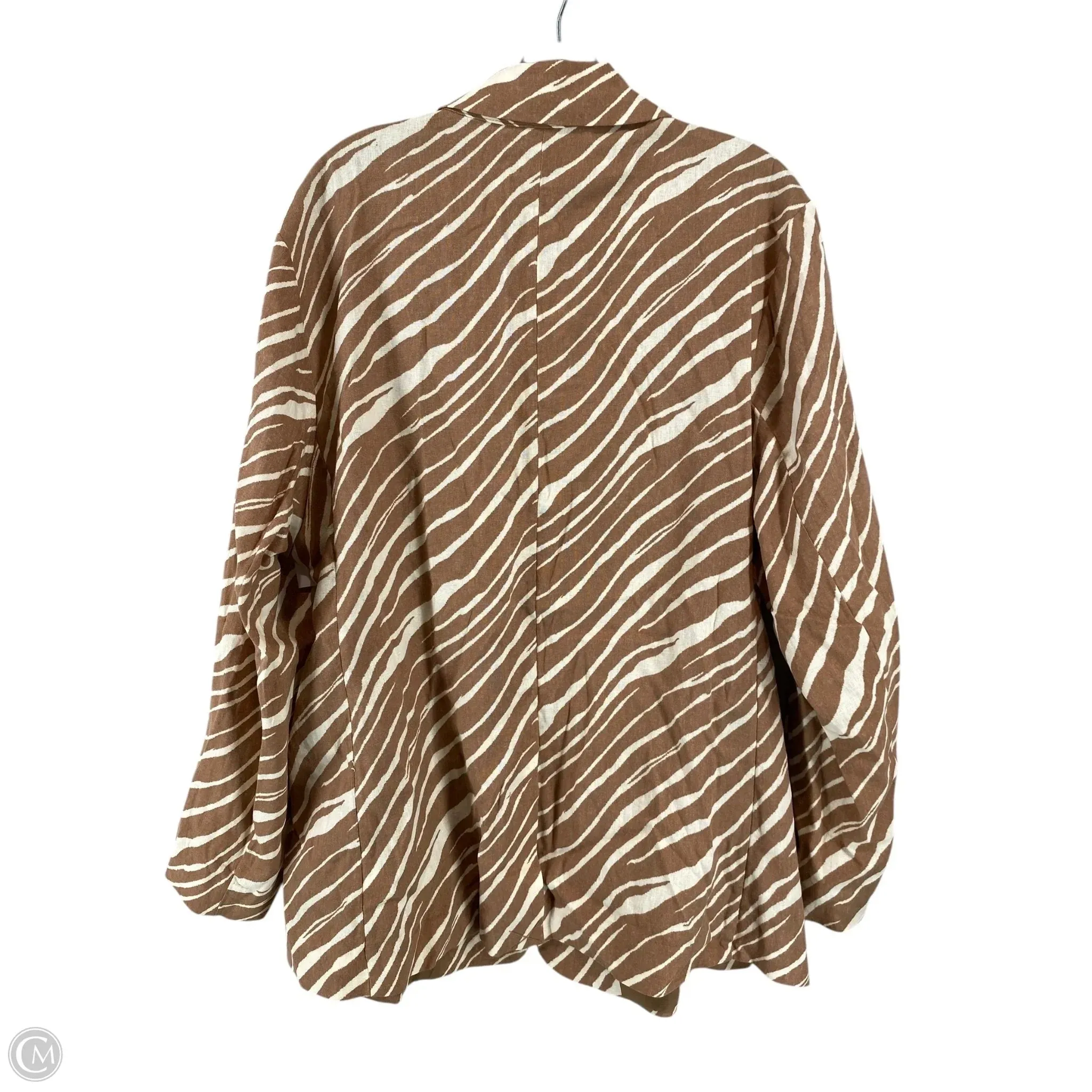 Blazer By A New Day In Brown & Cream, Size: 2x