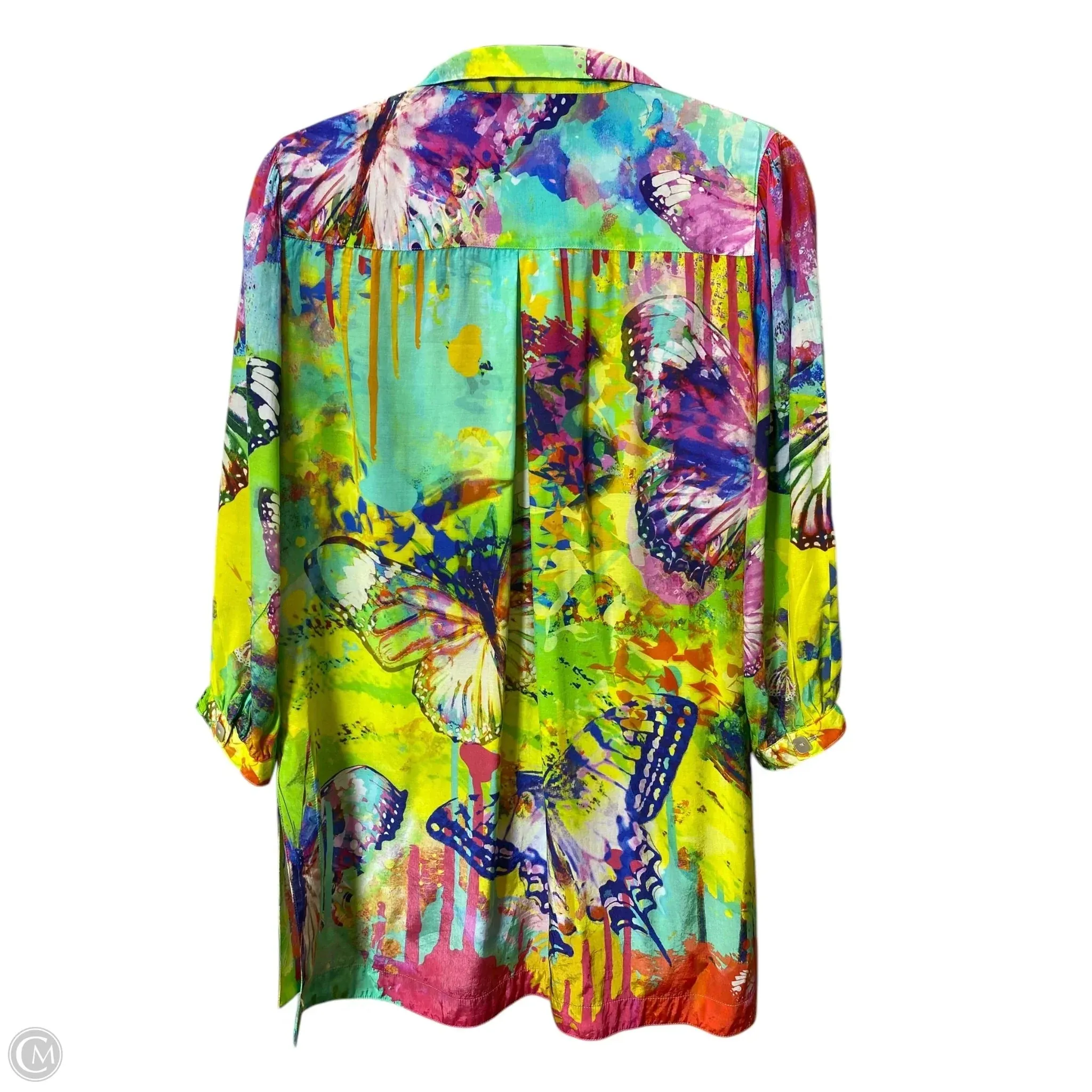Blouse 3/4 Sleeve By John Mark In Multi-colored, Size: S