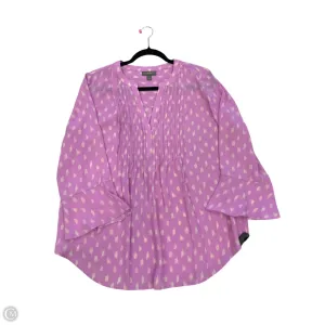 Blouse 3/4 Sleeve By Style And Company In Pink, Size: M