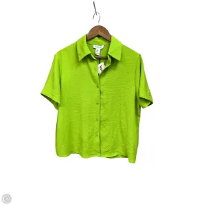 Blouse Short Sleeve By Rachel Zoe In Green, Size: S