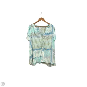 Blouse Short Sleeve By Rose And Olive In Paisley Print, Size: 3x
