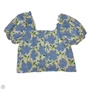 Blouse Short Sleeve By Who What Wear In Blue, Size: Xl