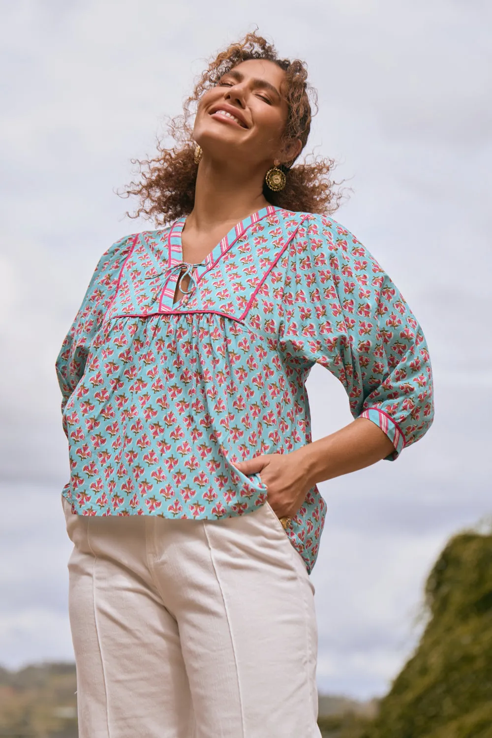 Cairo Boho Blouse in Florence Adrift