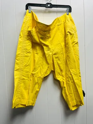 Capris By Cj Banks In Yellow, Size: 24