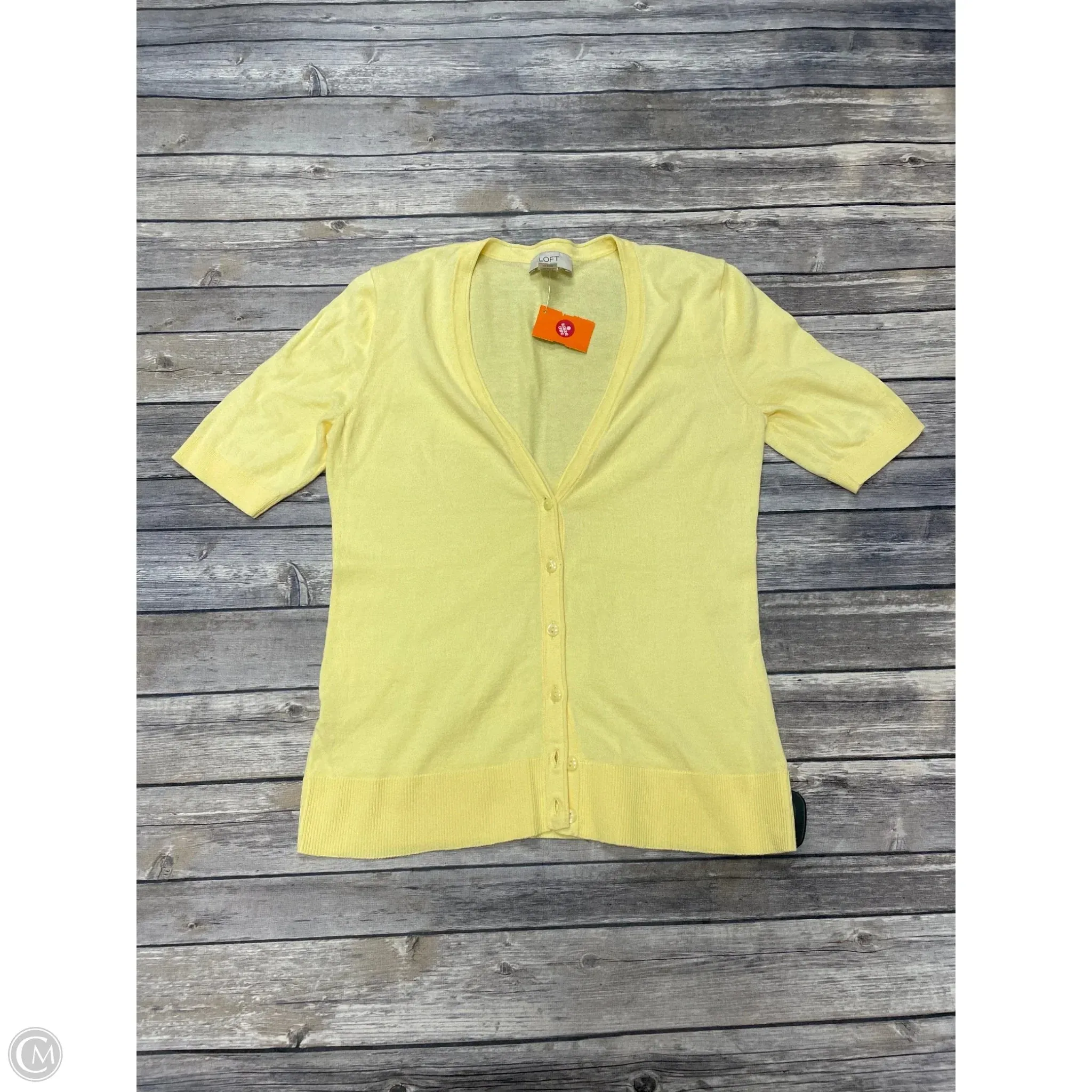 Cardigan By Loft In Yellow, Size: S