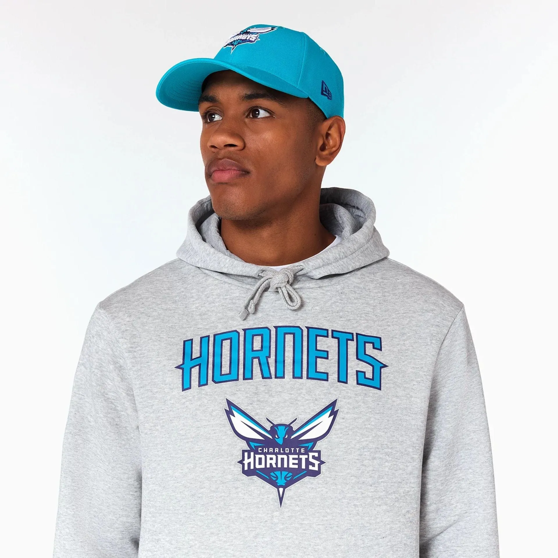 Charlotte Hornets NBA Grey Pullover Hoodie NEW ERA