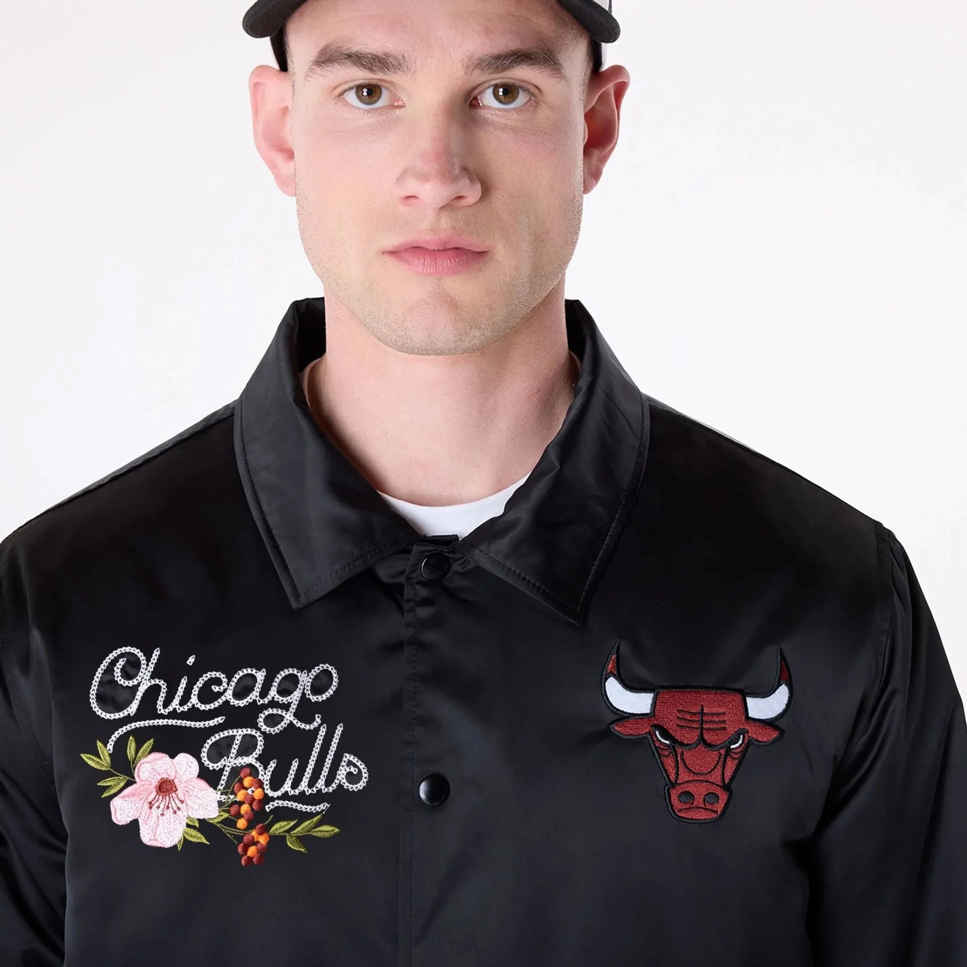 Chicago Bulls NBA Floral Black Jacket NEW ERA