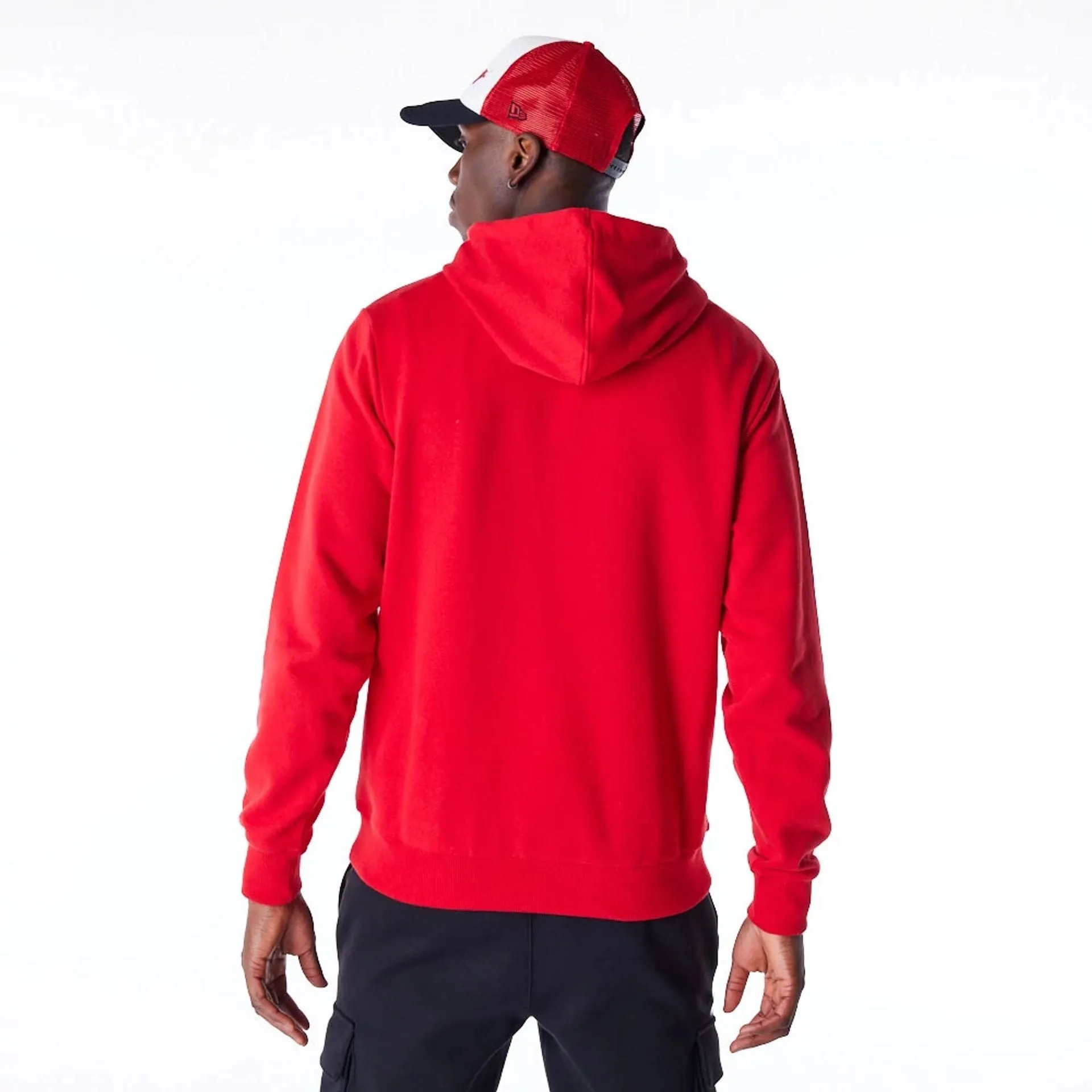 Chicago Bulls Script Red Pullover Hoodie NEW ERA