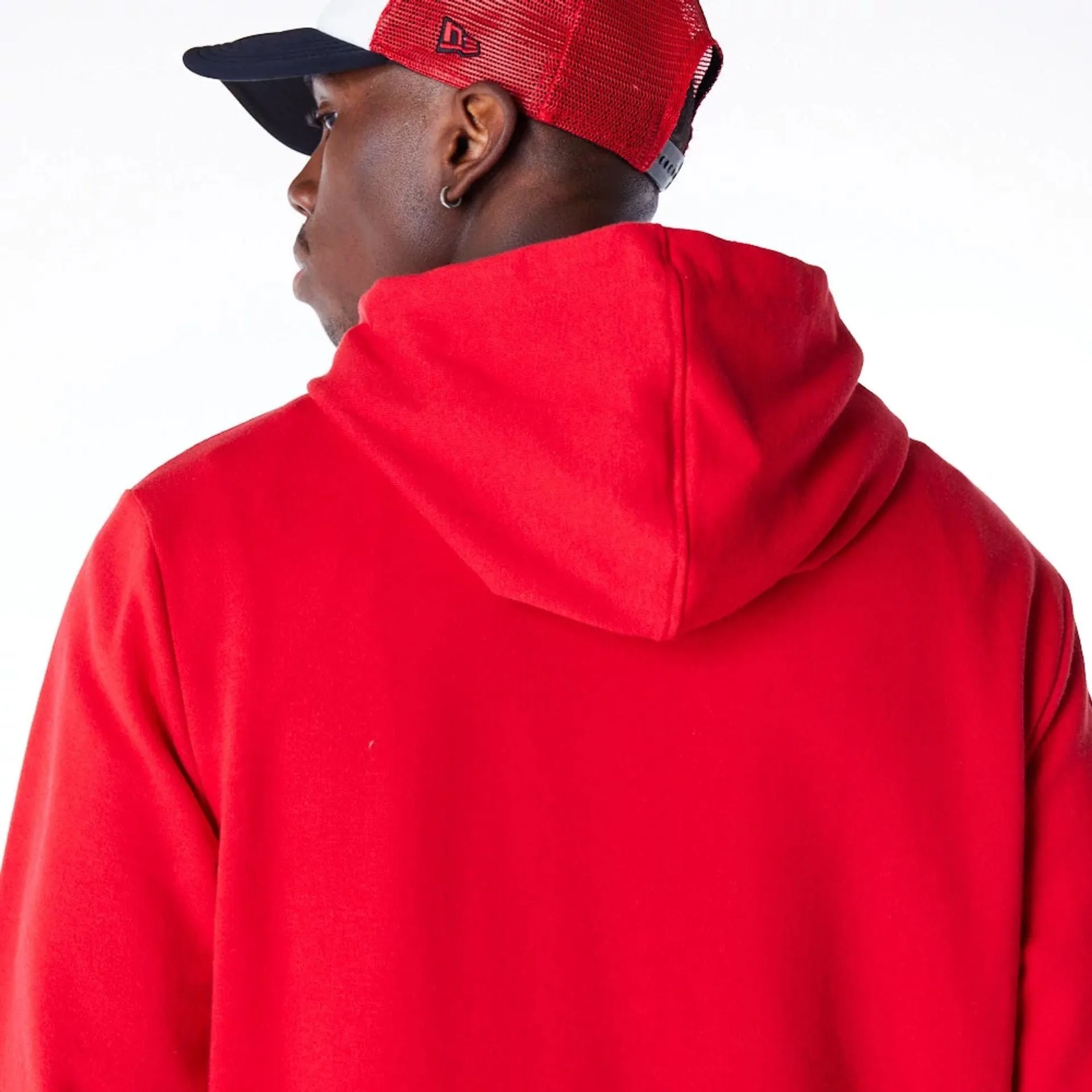 Chicago Bulls Script Red Pullover Hoodie NEW ERA