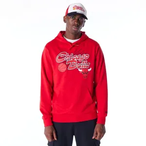 Chicago Bulls Script Red Pullover Hoodie NEW ERA