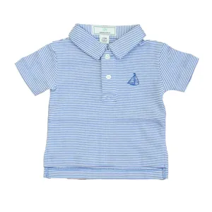 Classic Prep Boys Ultra Marine | White Stripe Polo Shirt