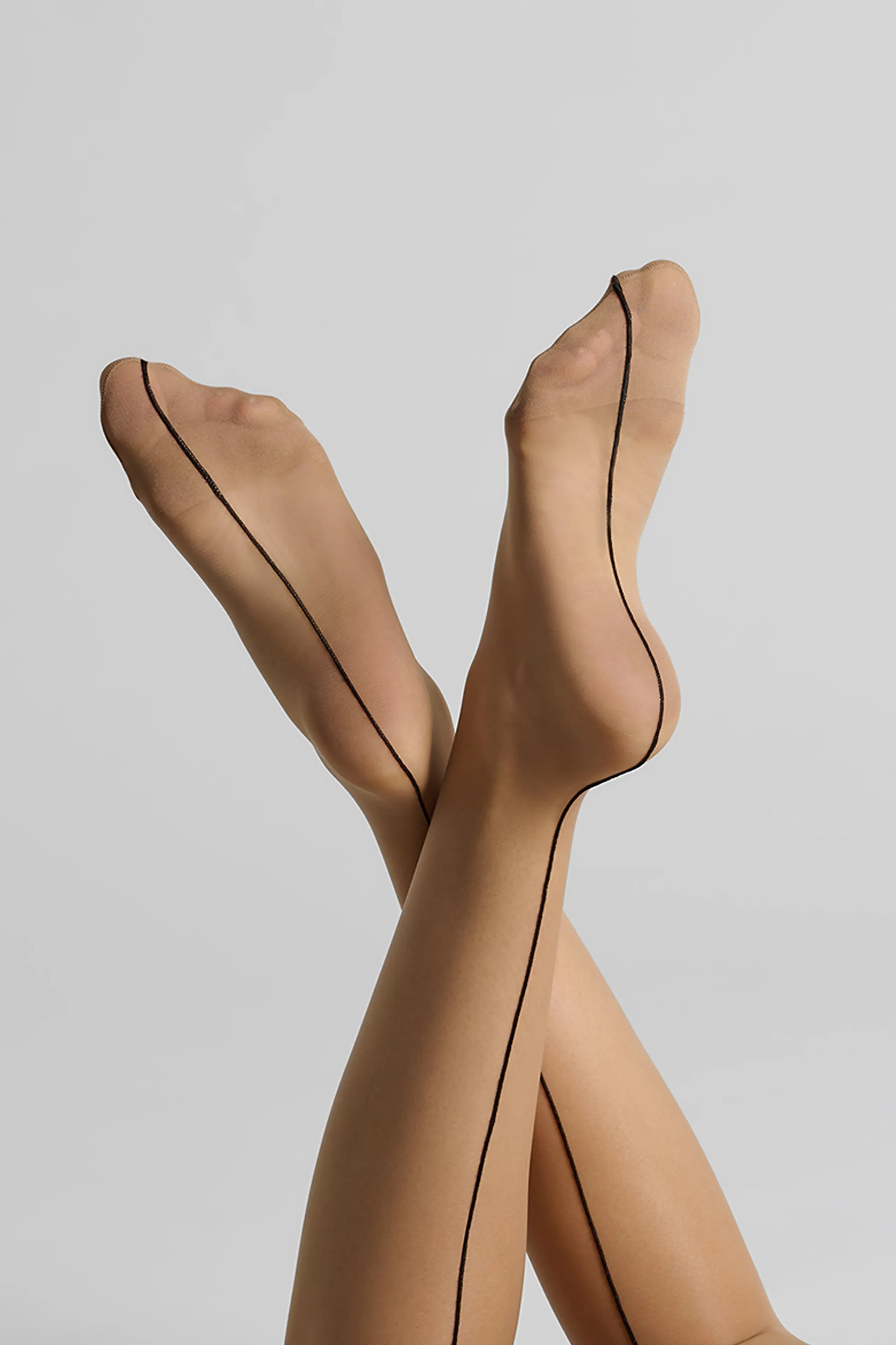 Cut and curled back seamed stockings - 20D - Les Coquetteries Maison Close