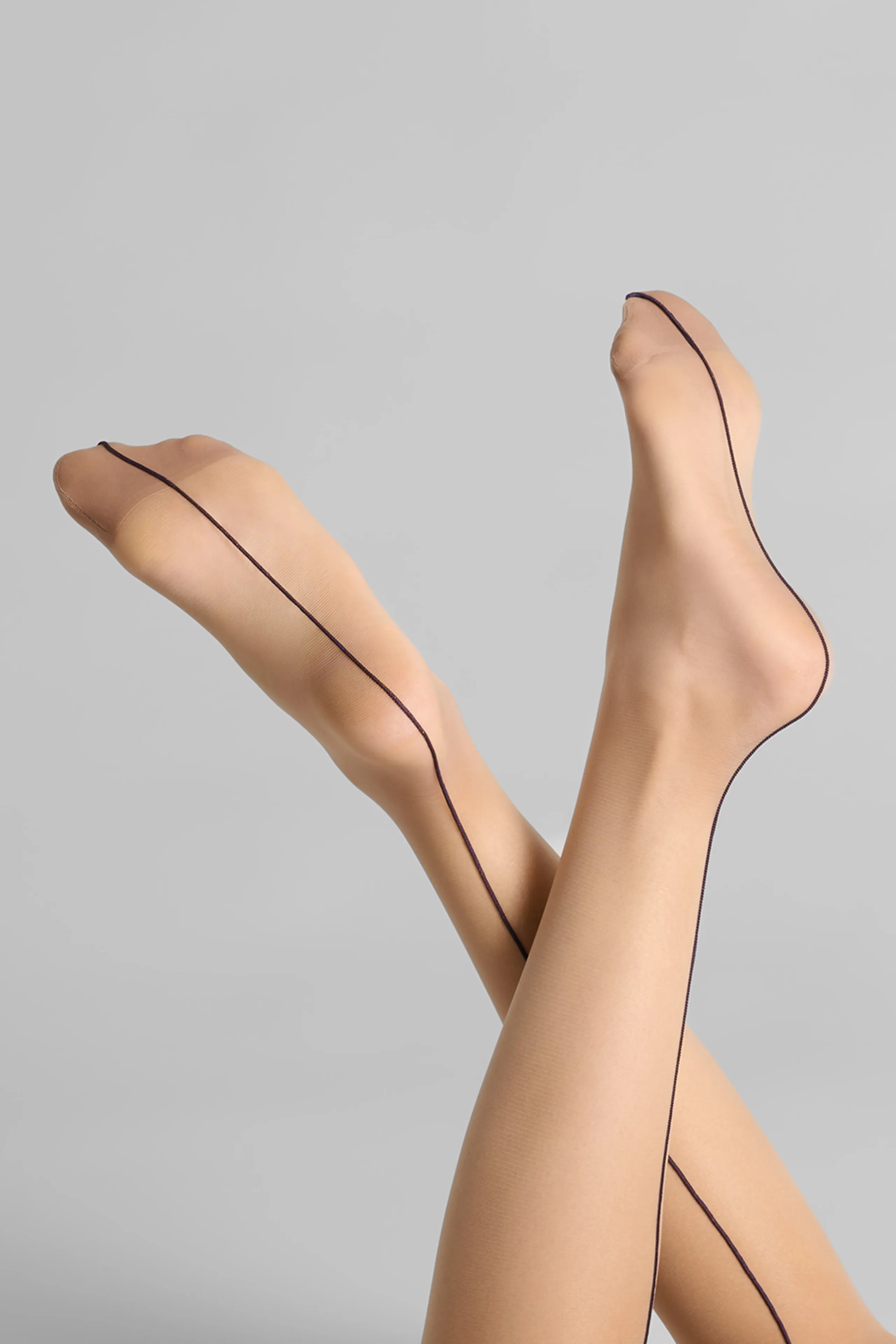 Cut and curled back seamed stockings - 20D - Les Coquetteries Maison Close