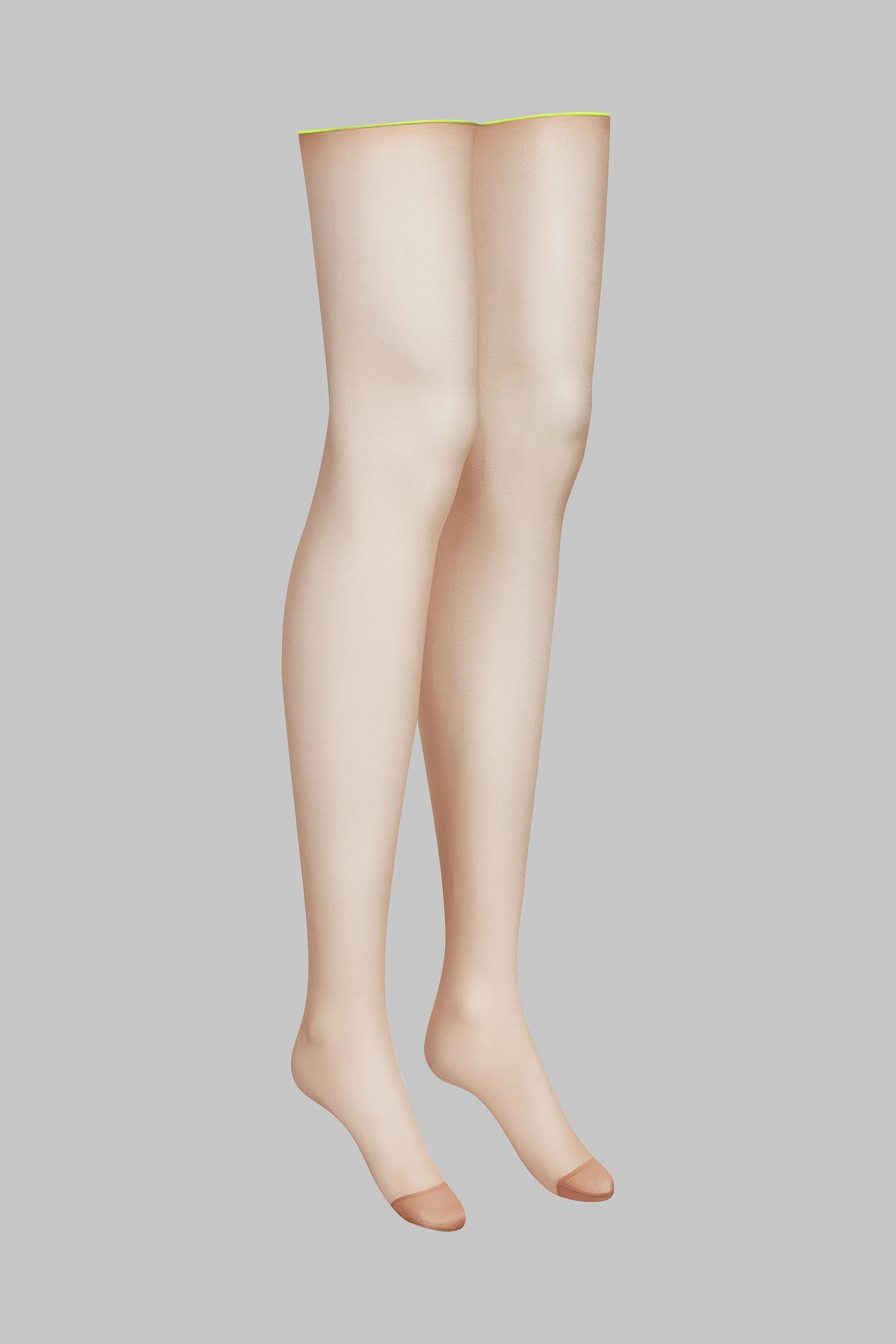 Cut and curled neon seamed stockings - 20D - Les Coquetteries Maison Close