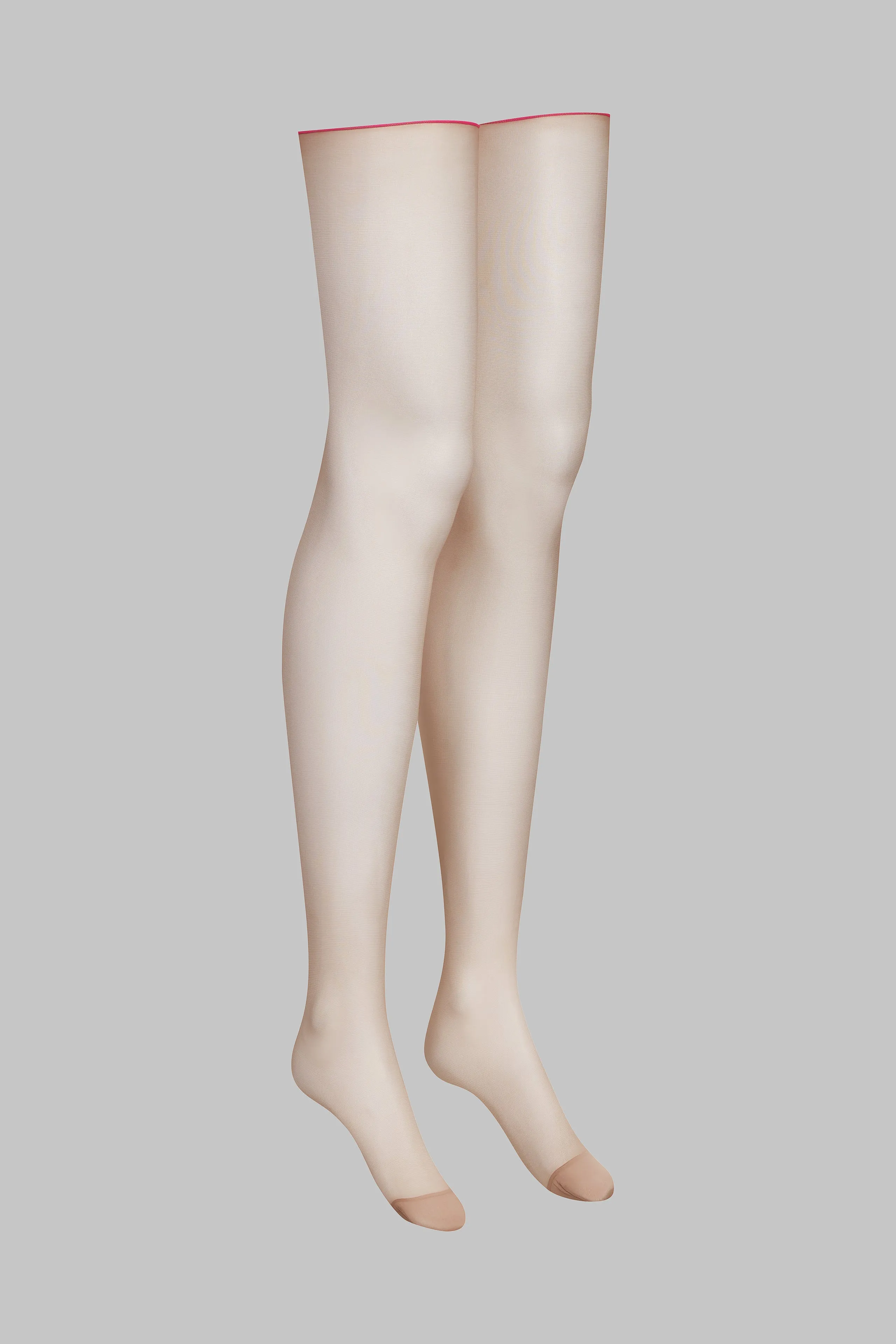 Cut and curled neon seamed stockings - 20D - Les Coquetteries Maison Close