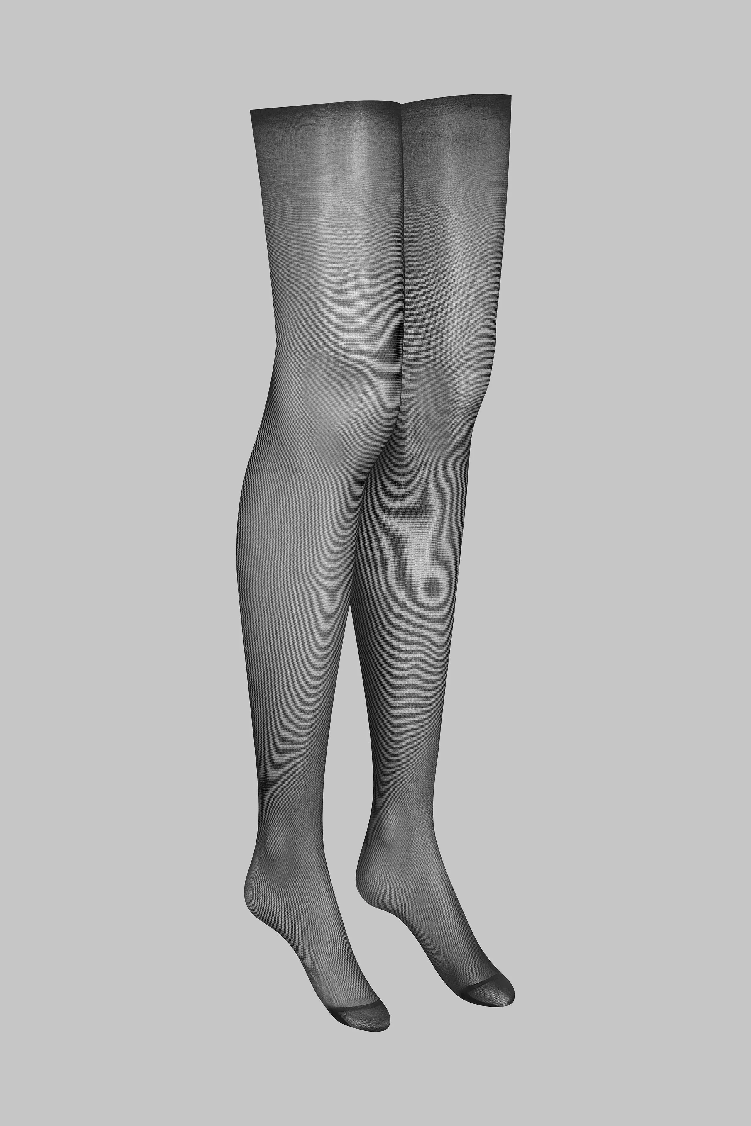 Cut and curled sheer stockings - 20D - Les Coquetteries Maison Close