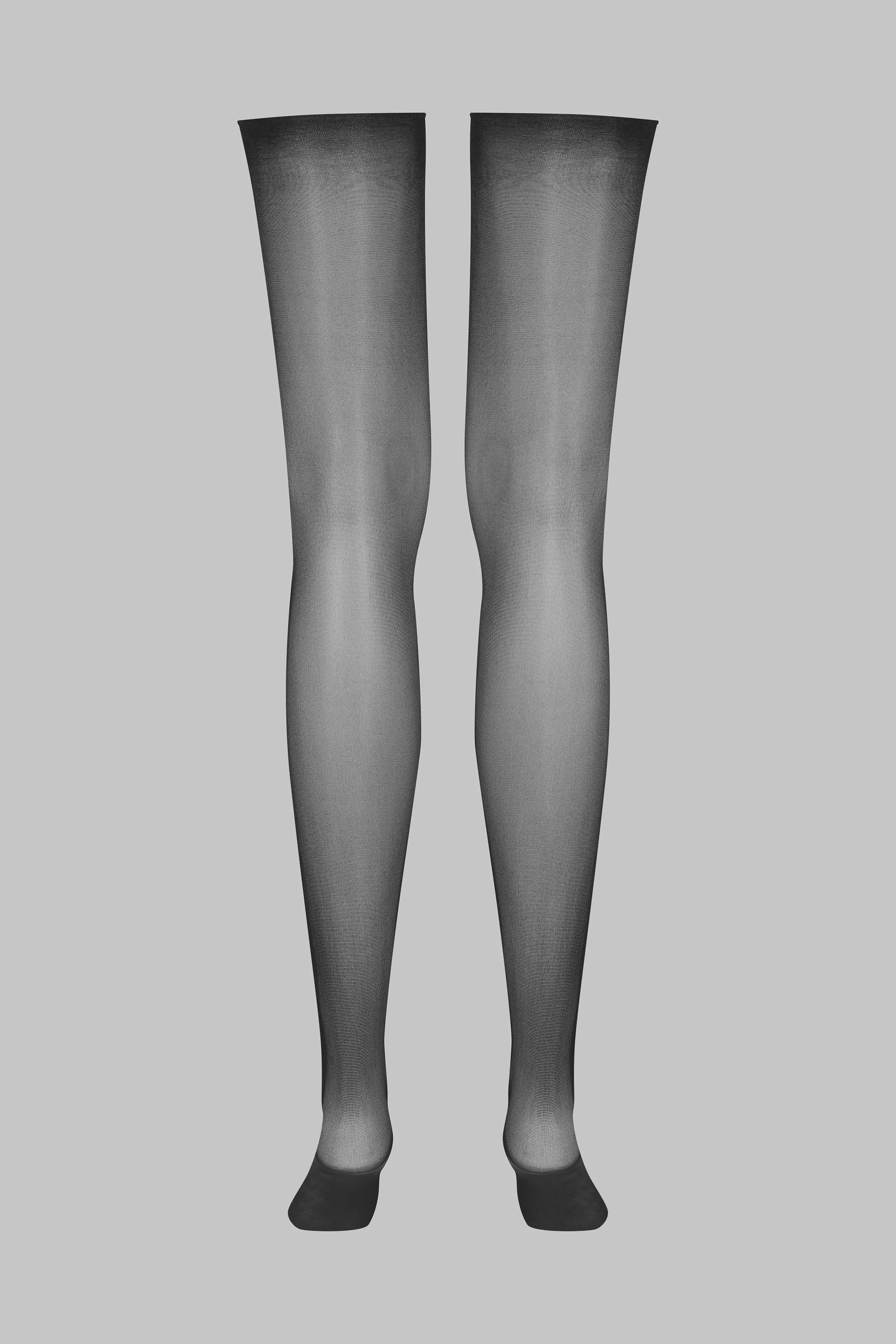 Cut and curled sheer stockings - 20D - Les Coquetteries Maison Close