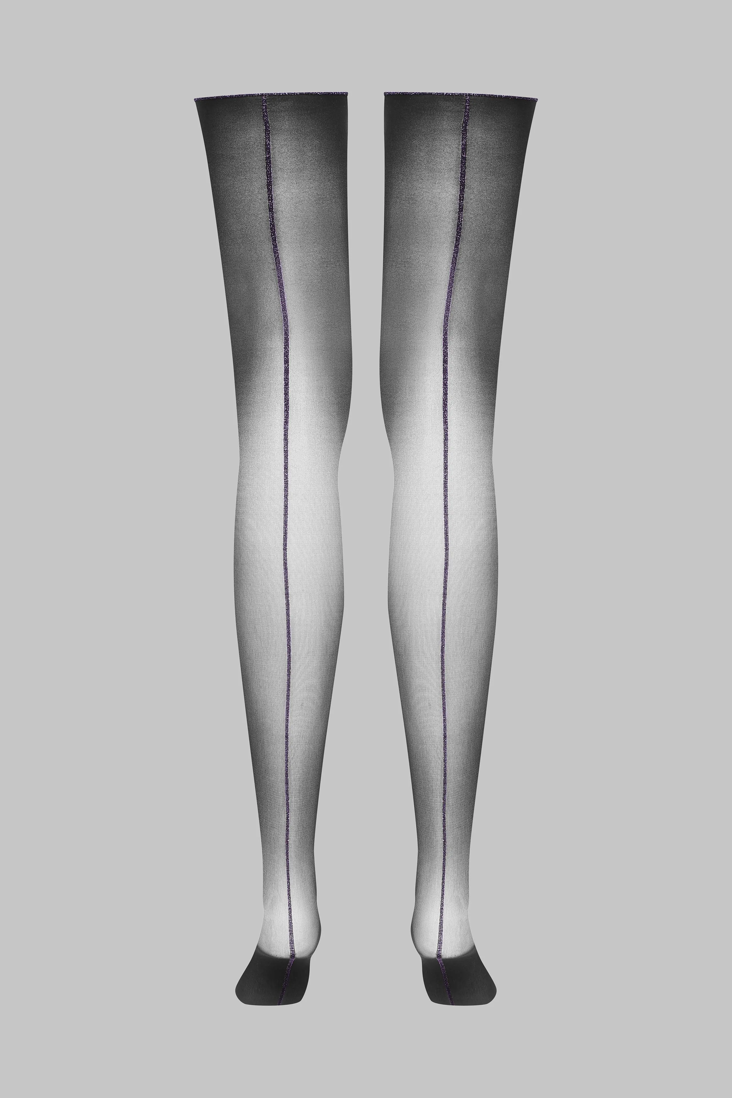 Cut And Curled Stockings With Lurex Back Seam - Les Coquetteries Maison Close