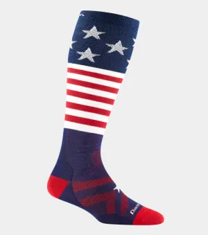 Darn Tough Kids Captain Stripes Over-the-Calf Lightweight Ski & Snowboard Sock 2025