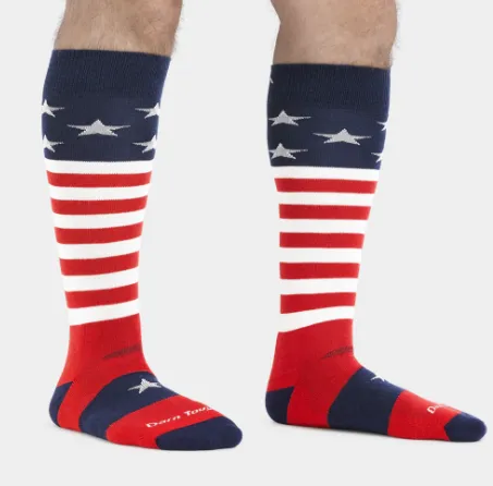 Darn Tough Men's Captain Stripe Over-the-Calf Midweight Ski & Snowboard Sock 2025