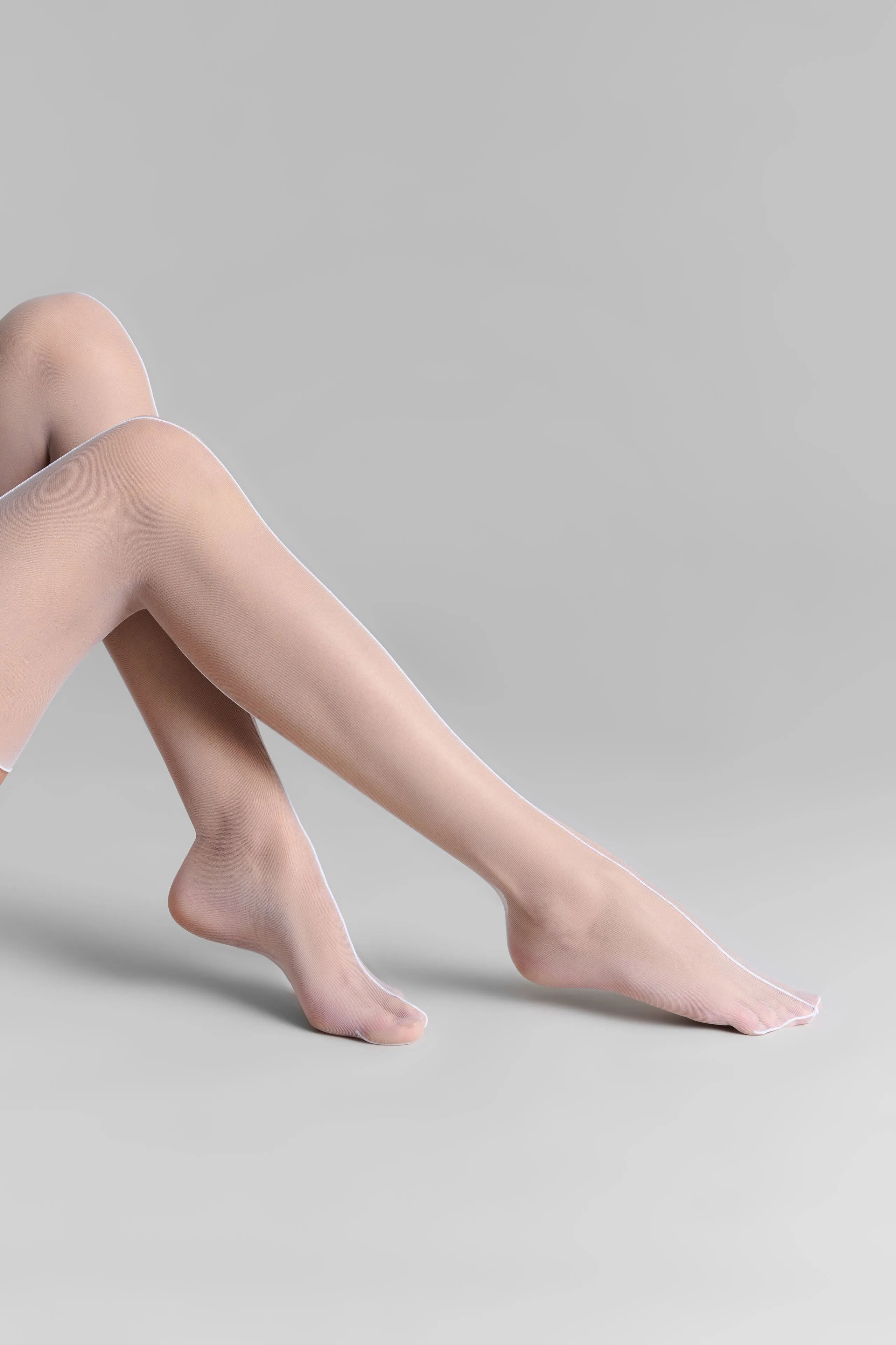 Double seamed cut and curled stockings - 10D - Les Coquetteries Maison Close