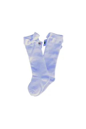 Embroidered Pastel Turkey Bow Socks Smocked Flamingo
