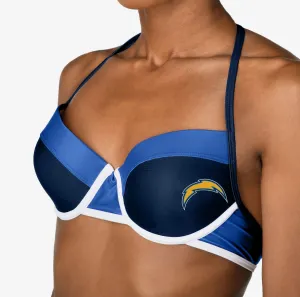FOCO NFL Women's Los Angeles Chargers Team Logo Swim Suit Bikini Top