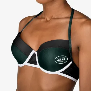 Forever Collectibles NFL Women's New York Jets Team Logo Swim Suit Bikini Top